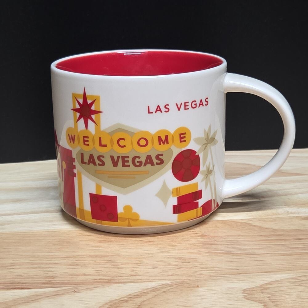 Starbucks Las Vegas You Are Here Collection 14oz Coffee Mug 2017 Hot Cold